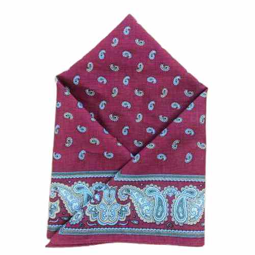 Wilsons - Handkerchief Burgundy Paisley