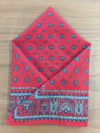 Red Pattern Diamond Paisley Handkerchief