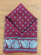 Handkerchief Burgundy Paisley