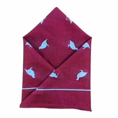 Wilsons of Sharrow - Handkerchief Burgundy Game Birds