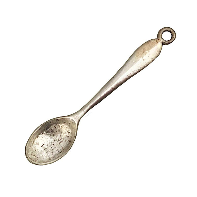 Zinc Alloy Snuff Spoon: Silver