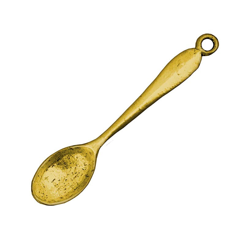 Zinc Alloy Snuff Spoon: Gold