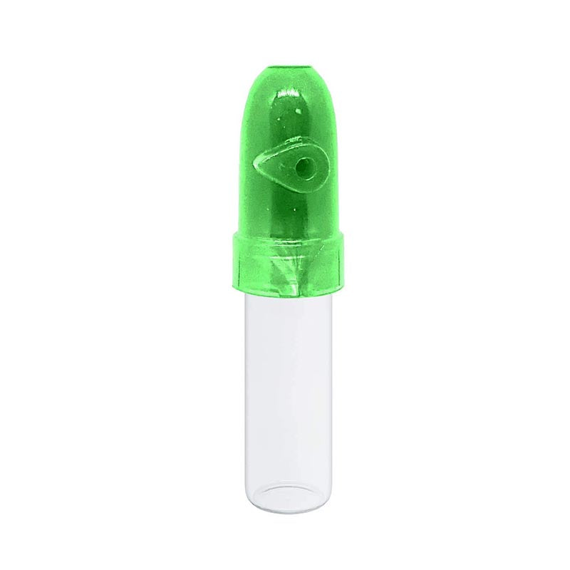 Glass Snuff Bullet 5 ml: Green