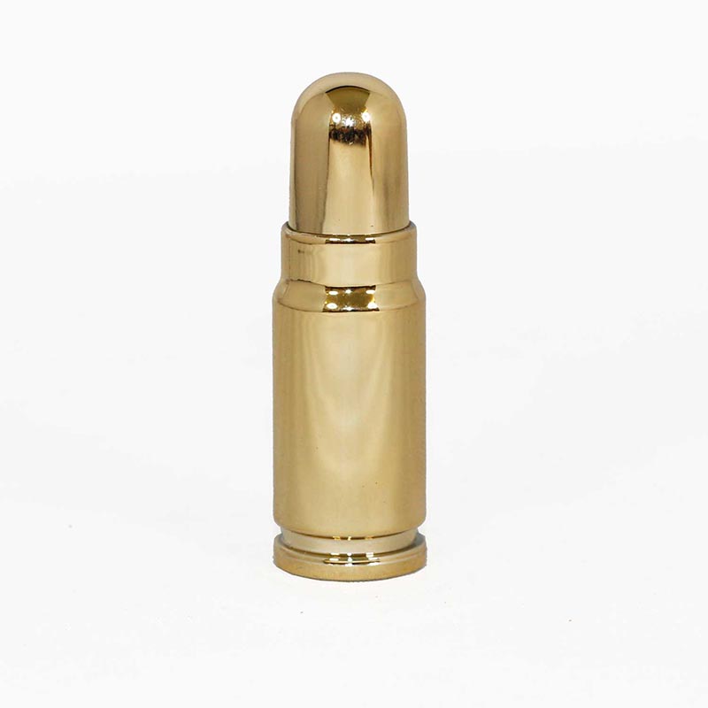 Metal Vial Gold Bullet: Polished