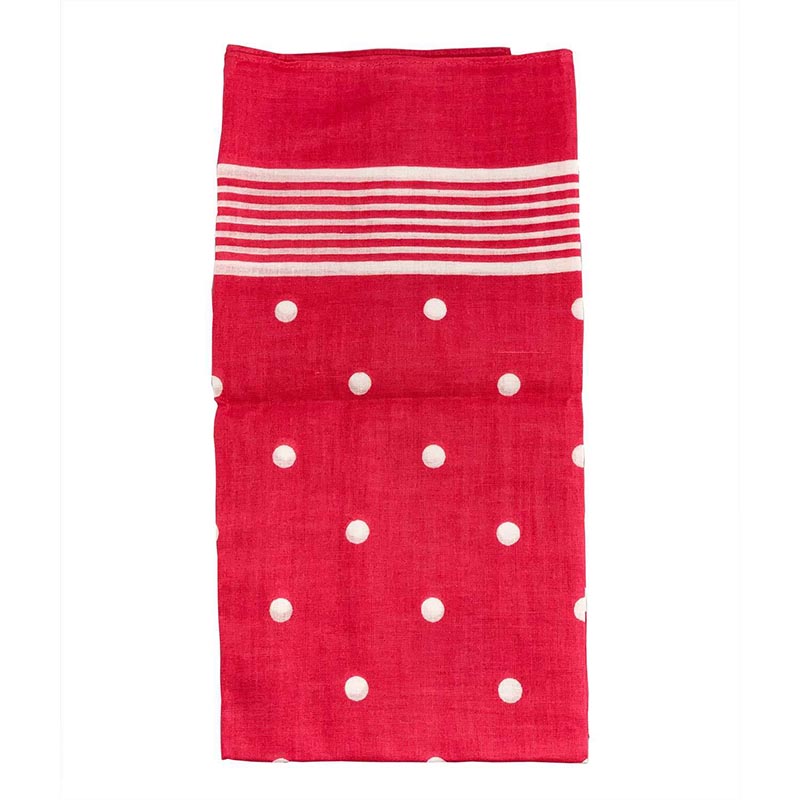 Big Polka Dot Handkerchief: Red